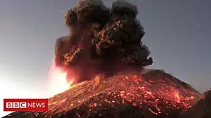 Volcano's spectacular eruption caught on camera