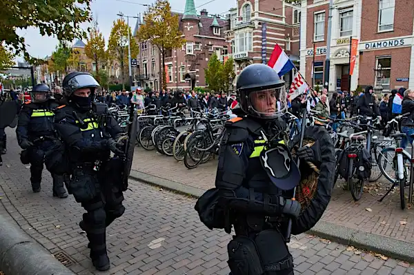 Dozens arrested after anti-immigration protest in Amsterdam escalates