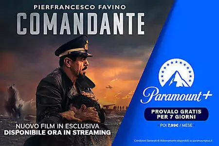 Il nuovo film Comandante è disponibile ora in esclusiva su Paramount+. Guarda Ora.