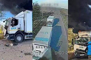 Ρώσοι bloggers δημοσίευσαν βίντεο από επίθεση με drone σε αυτοκινητοπομπή του ΟΗΕ στην Ουκρανία