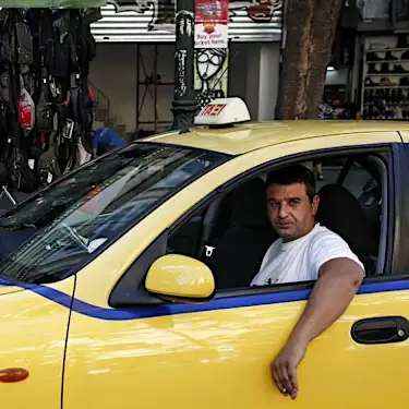 Πορεία των οδηγών ταξί στο κέντρο της Αθήνας