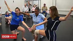 Dance class unites children and elderly