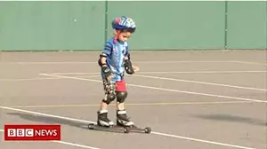 Learning to cross-country ski on wheels