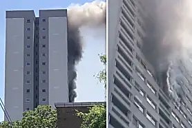 London Fire: shock video shows Mile End tower block in FLAMES as fire brigade battle blaze