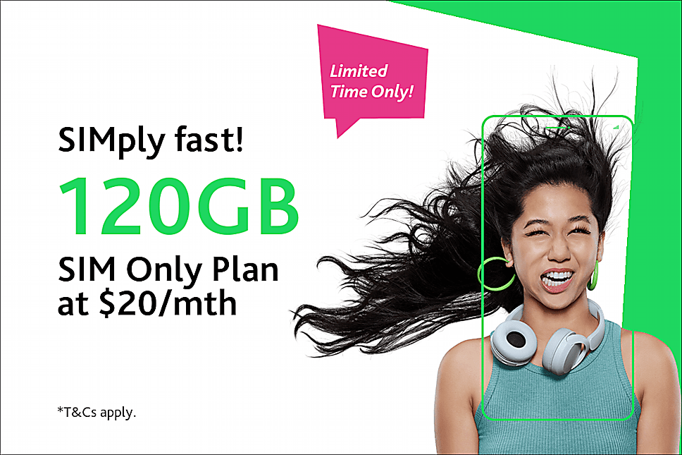 This SIM Only plan comes with 120GB data at just $20/mth