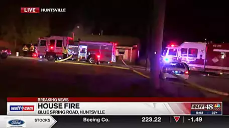 Crews respond to house fire on Blue Spring Road in Huntsville