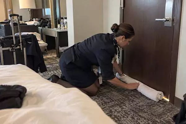 台北市空服員揭秘為何總在飯店門下塞毛巾 台北市空服員揭秘為何總在飯店門下塞毛巾
