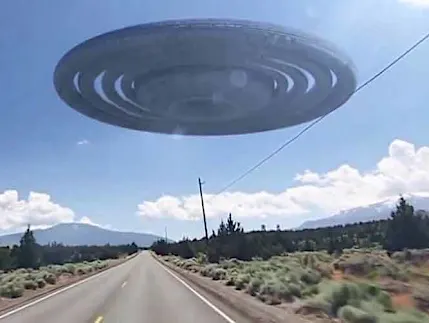 A giant UFO with strange shapes has been spotted in the Republic of Altai