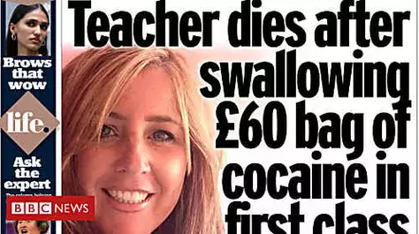 Teacher dies after swallowing cocaine