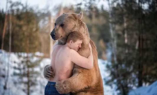 [Gallery] Mama Bear Pleaded to Him to Save Her Drowning Cubs, Then This Happened