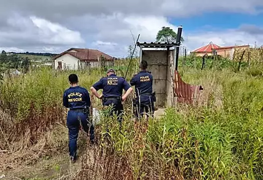 PICS | KZN police go digging in pit toilet for evidence