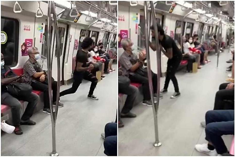 Teenager charged with public nuisance offence after older man is bullied on MRT train