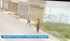 Câmera flagra estuprador atacando mulher na rua