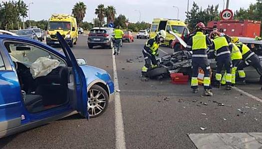 Accidente en Mallorca: varios heridos en la rotonda de Pamanyola