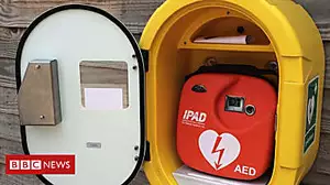 Dad saves son's life with defibrillator