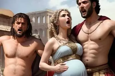 The Roman wives were forced to do this after their husbands returned home from war