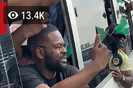 'It's not political' - Falz explains reason for #EndSARSMemorial protest at Lekki toll gate