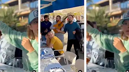 Shakira es sorprendida por un trío y una serenata en un restaurante en España | Video