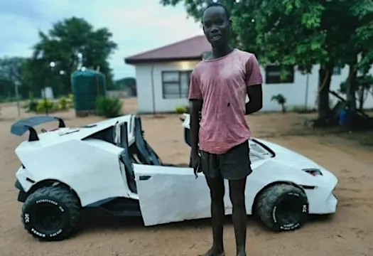 Meet the 21-year-old Limpopo man who spent 4 years building his own Lamborghini from scratch