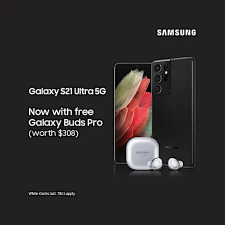 Galaxy S21 Ultra 5G: Free Galaxy Buds Pro