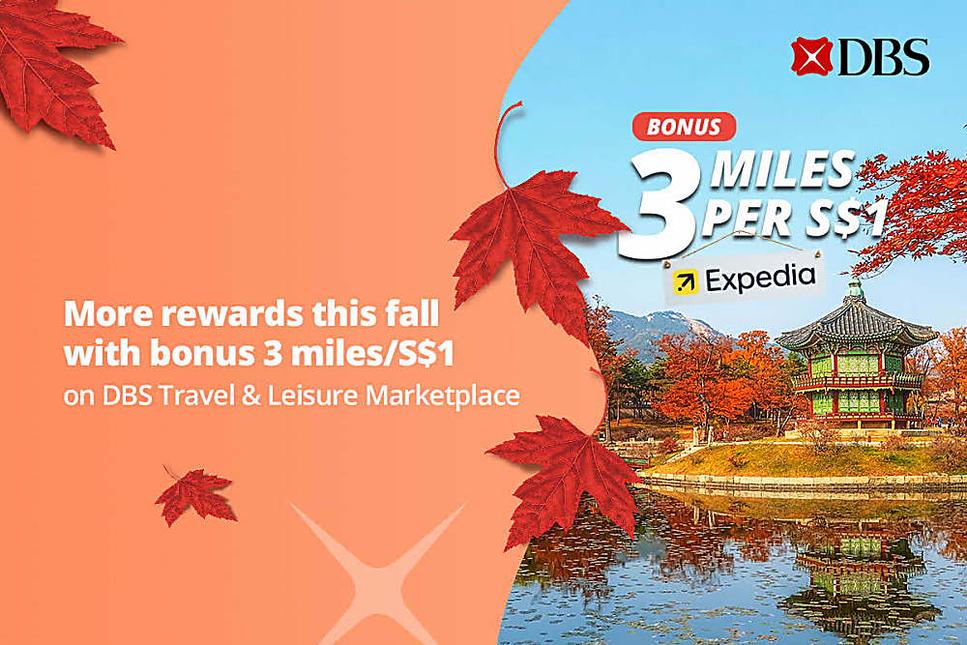 Stack bonus miles for a rewarding trip next fall with DBS Travel Marketplace