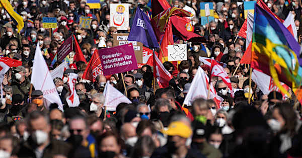 Anti-war protests planned across Europe, small rallies in Russia Anti-war protests planned across Europe, small rallies in Russia