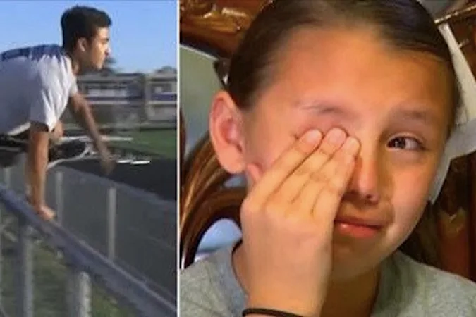 Cheerleader Cries During Daddy-Daughter Cheer Because Dad's In The Army, Then Stranger Hops Fence