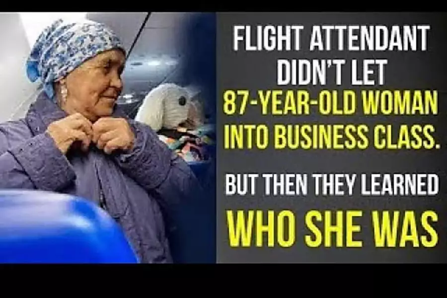 Flight attendant didn’t let 87-year-old woman into business class. But then they learned who she was