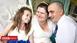Girl, 11, leaves sickbed to be bridesmaid