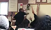 California teacher caught on camera punching 14-year-old boy