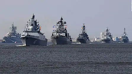 Delfines protegen una base naval rusa en el mar Negro