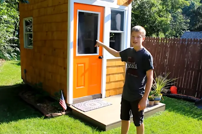 13-Year-Old Builds Own House For $1.5k, Reveals 89 Sq Ft Masterpice When He Opens Door