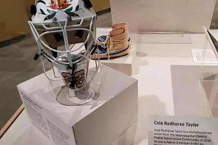Minnesota Historical Society buys mask designed by Native artist and worn by Marc-Andre Fleury