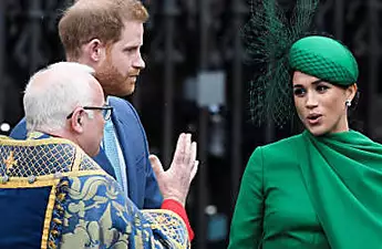 Harry and Meghan wave royal goodbye at Commonwealth Day ceremony