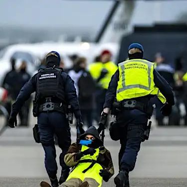 Hundreds arrested after Schiphol climate protest