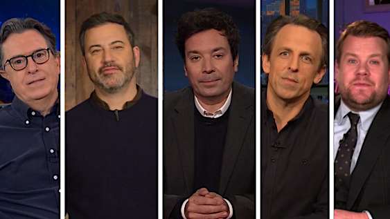 Late-night hosts put humor aside and deliver heavy message to viewers