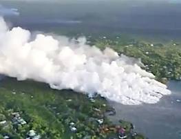 Hawaii volcano eruption: Watch SHOCKING footage of Kilauea lava reaching the ocean