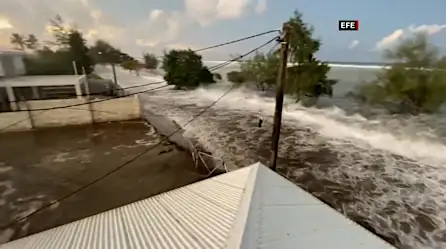 Así quedó la costa en Tonga tras explosión del volcán