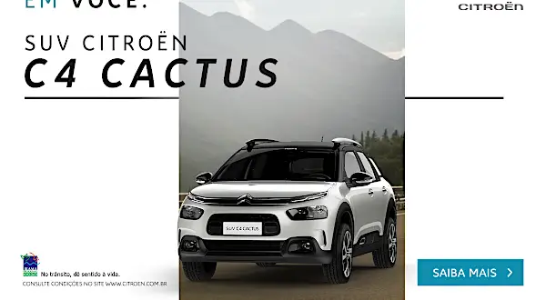 Clique e conheça o SUV Citroën C4 Cactus
