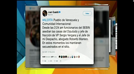 Venezuela: Detienen a Roberto Marrero, jefe del despacho de Juan Guaidó