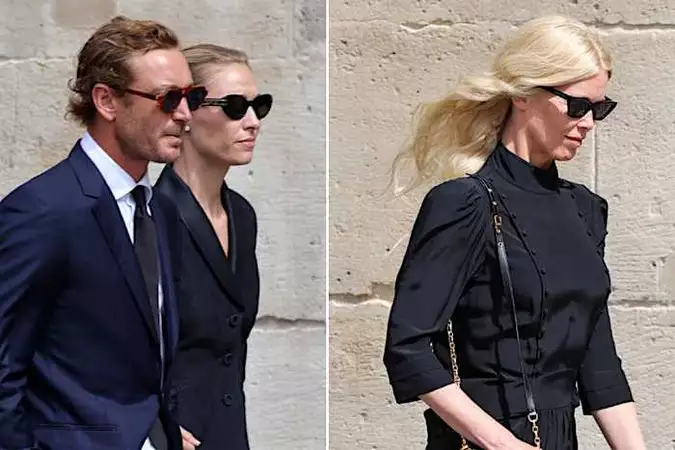 Claudia Schiffer, Beatrice Borromeo and Carla Bruni gather to farewell Dior PR executive Mathilde Favier at funeral in Paris
