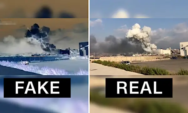 Doctored videos are already faking the cause of Beirut's explosion