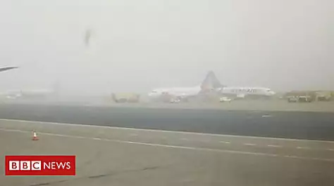 Planes collide on ground in airport fog