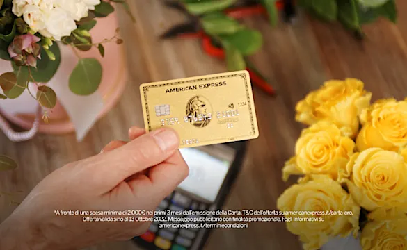 Carta Oro American Express: puoi avere €200 di sconto* sugli acquisti.