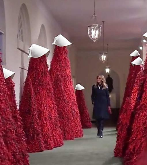 Melania Trump’s White House Christmas decorations have become a horror meme yet again