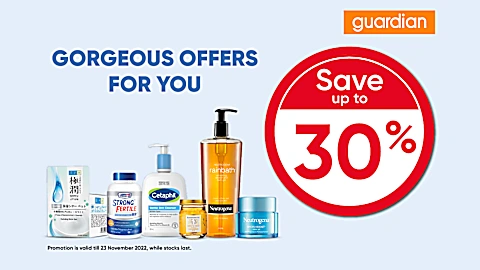 Till 23 Nov: Shop At Guardian & Earn 3X Points On yuu Rewards