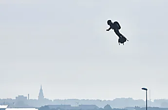 French 'flying man' Zapata successfully crosses the English Channel on hoverboard