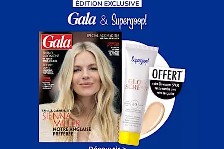 GALA X SUPERGOOP! : prisé des stars, ce soin lumineux doté d’un SPF offert avec votre nouveau magazine Gala Pocket