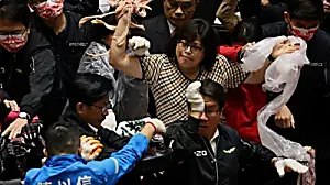 Οι νομοθέτες της Ταϊβάν ρίχνουν έντερα και γροθιές