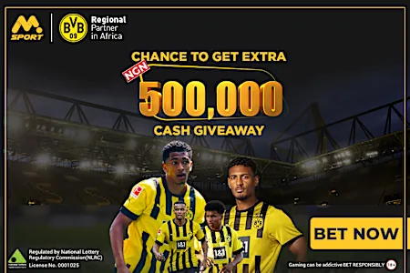 Chance To Get NGN500,000 Cash Giveaway on MSport